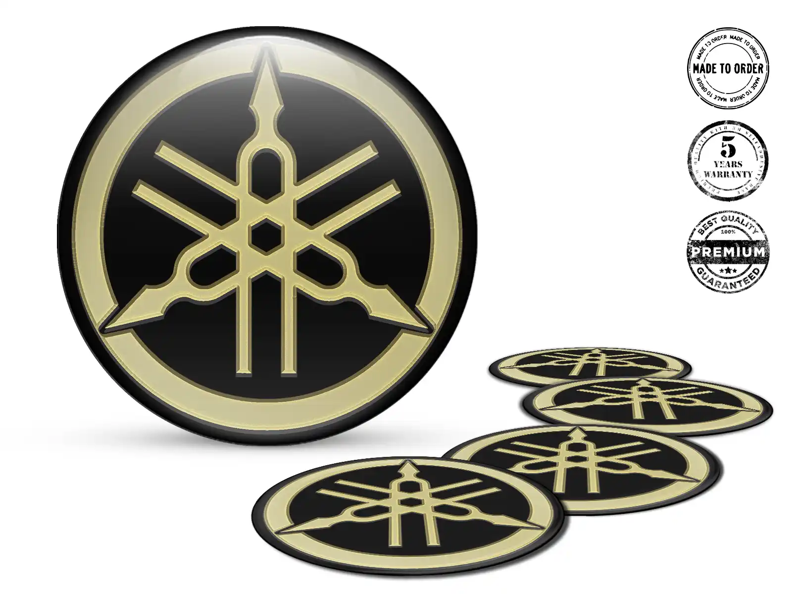 Yamaha Aufkleber auf Rädern Premium Dome Labels